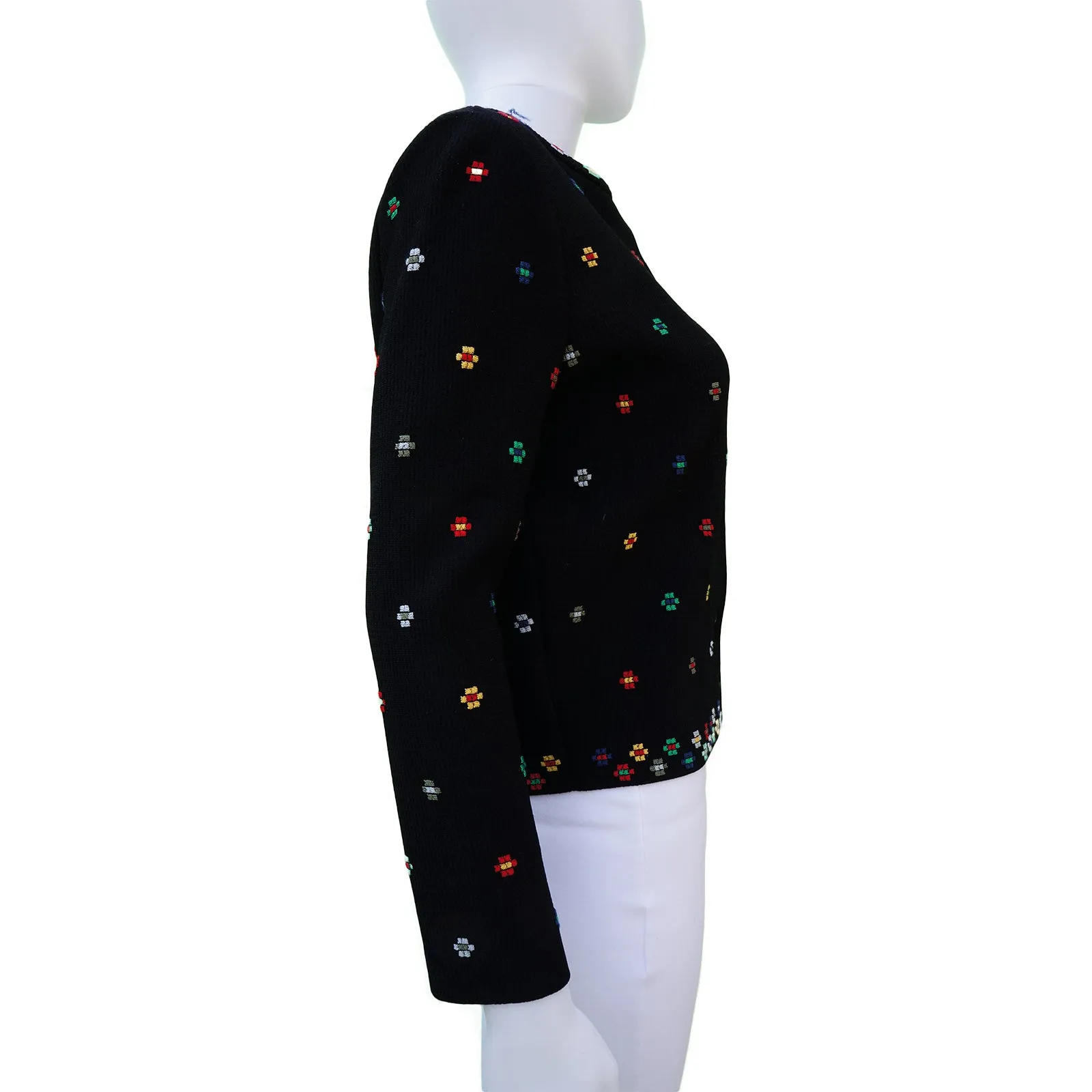 ALEXANDER MCQUEEN DIGITAL FLORAL PRINT BUTTON-UP CARDIGAN