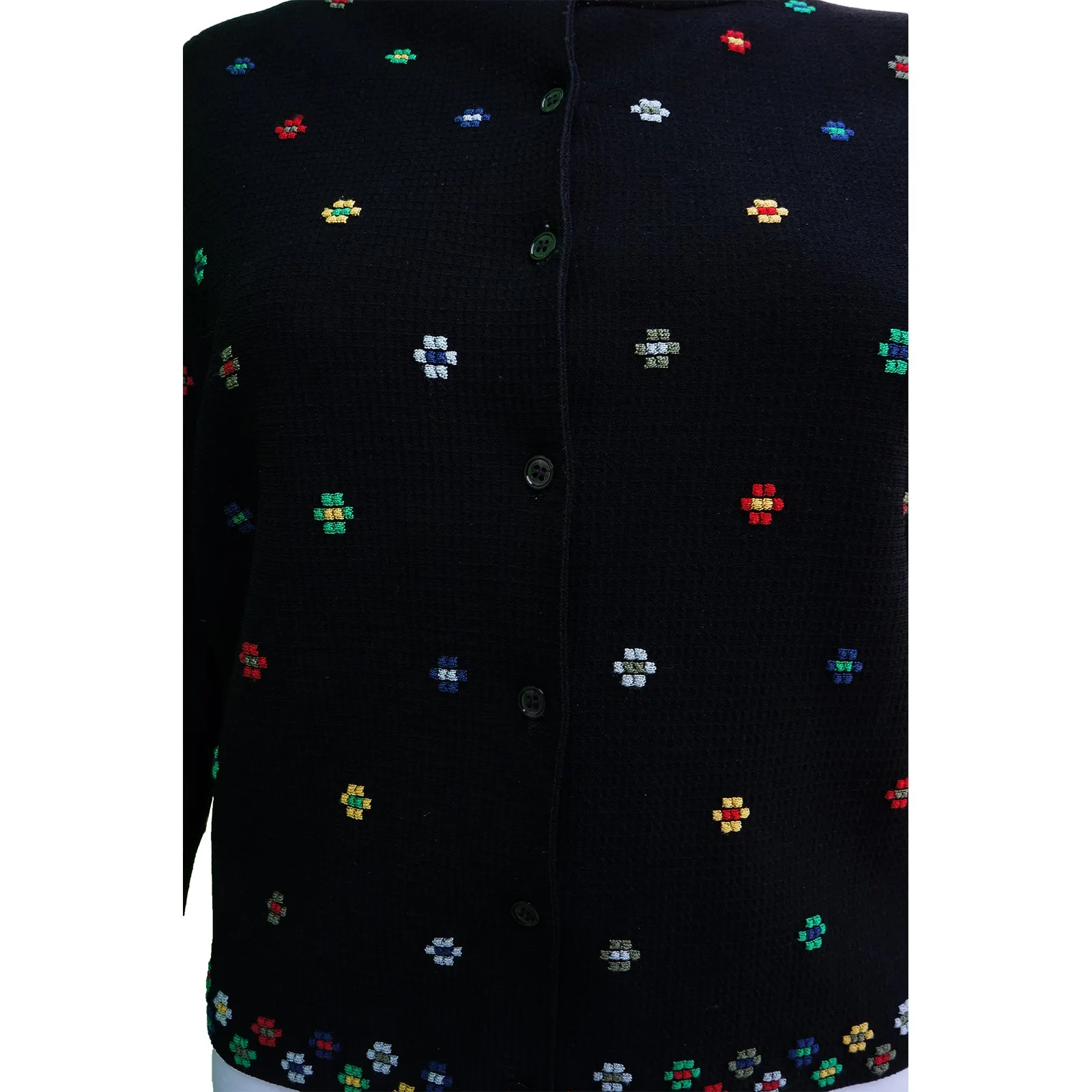 ALEXANDER MCQUEEN DIGITAL FLORAL PRINT BUTTON-UP CARDIGAN
