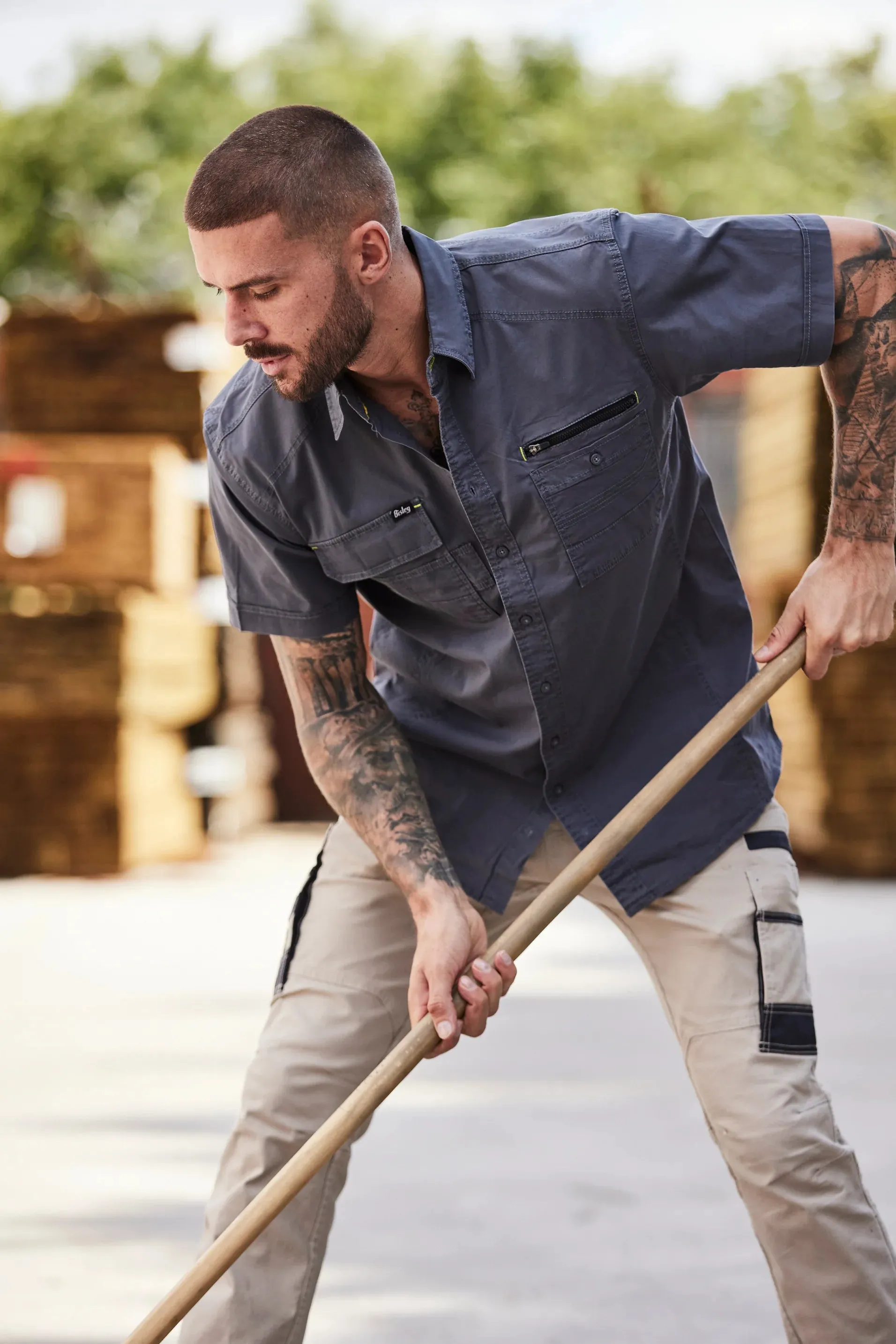 Bisley Flex & Move Utility Work Shirt Short Sleeve