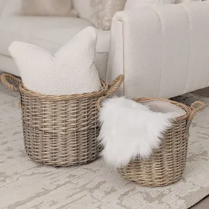 Brynn Medium Decorative Wicker Baskets - Set of 2