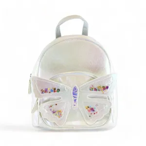 Butterfly Iridescent Backpack - White