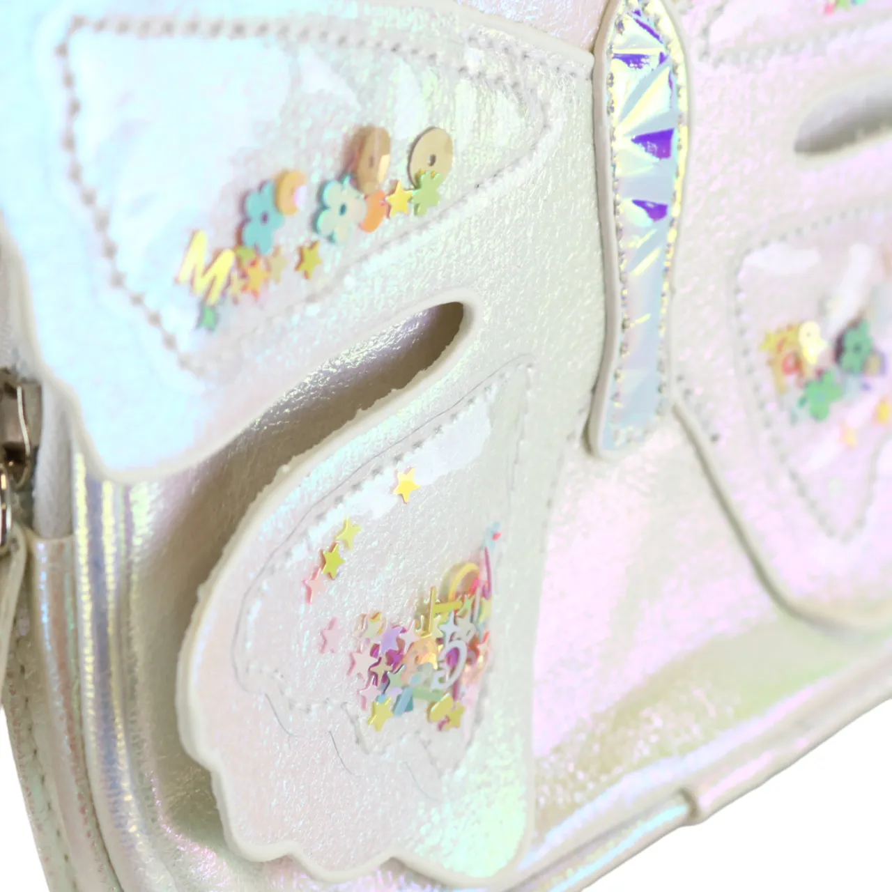 Butterfly Iridescent Backpack - White