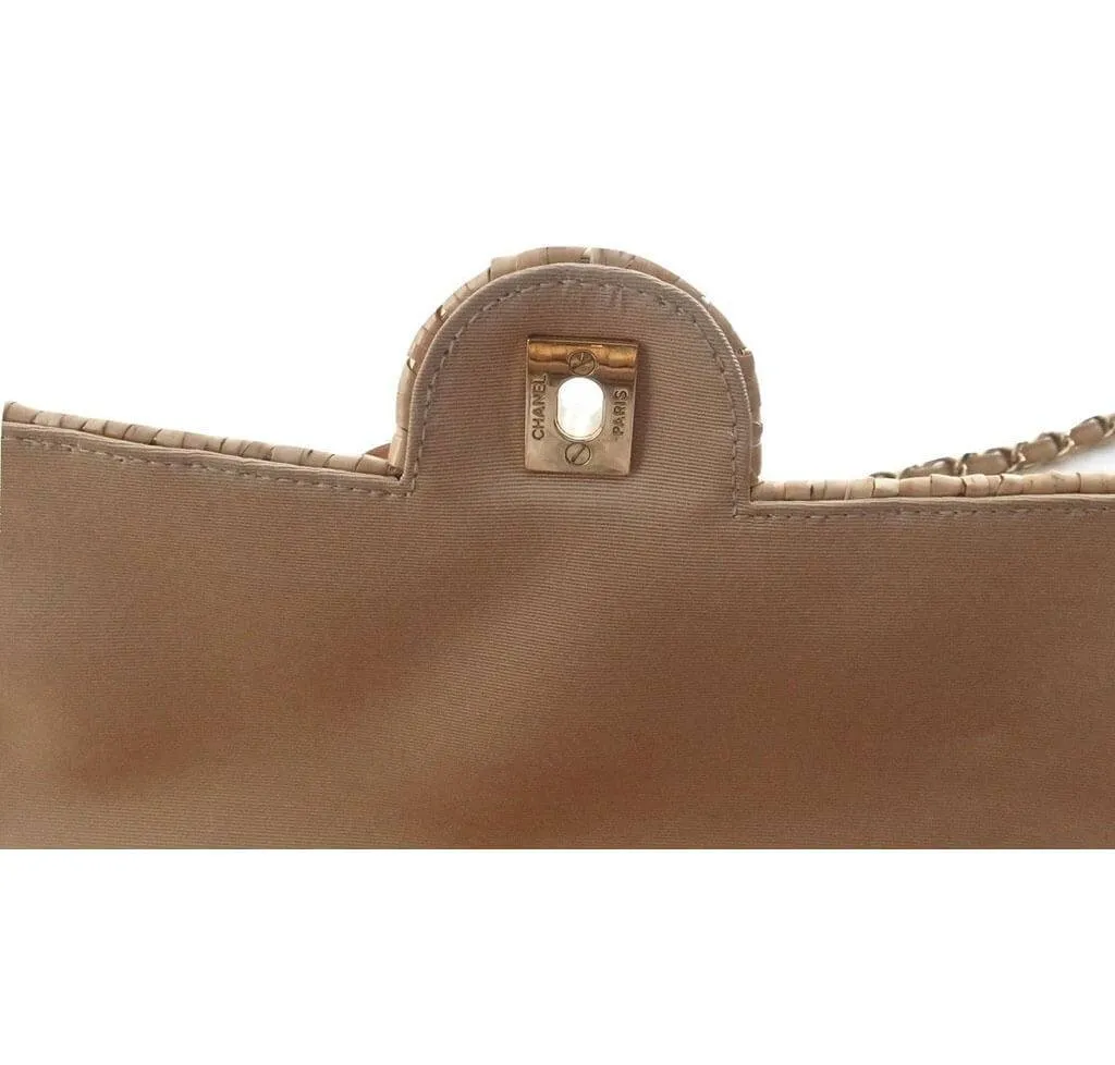 Chanel Classic Single Flap Bag Rattan Wicker