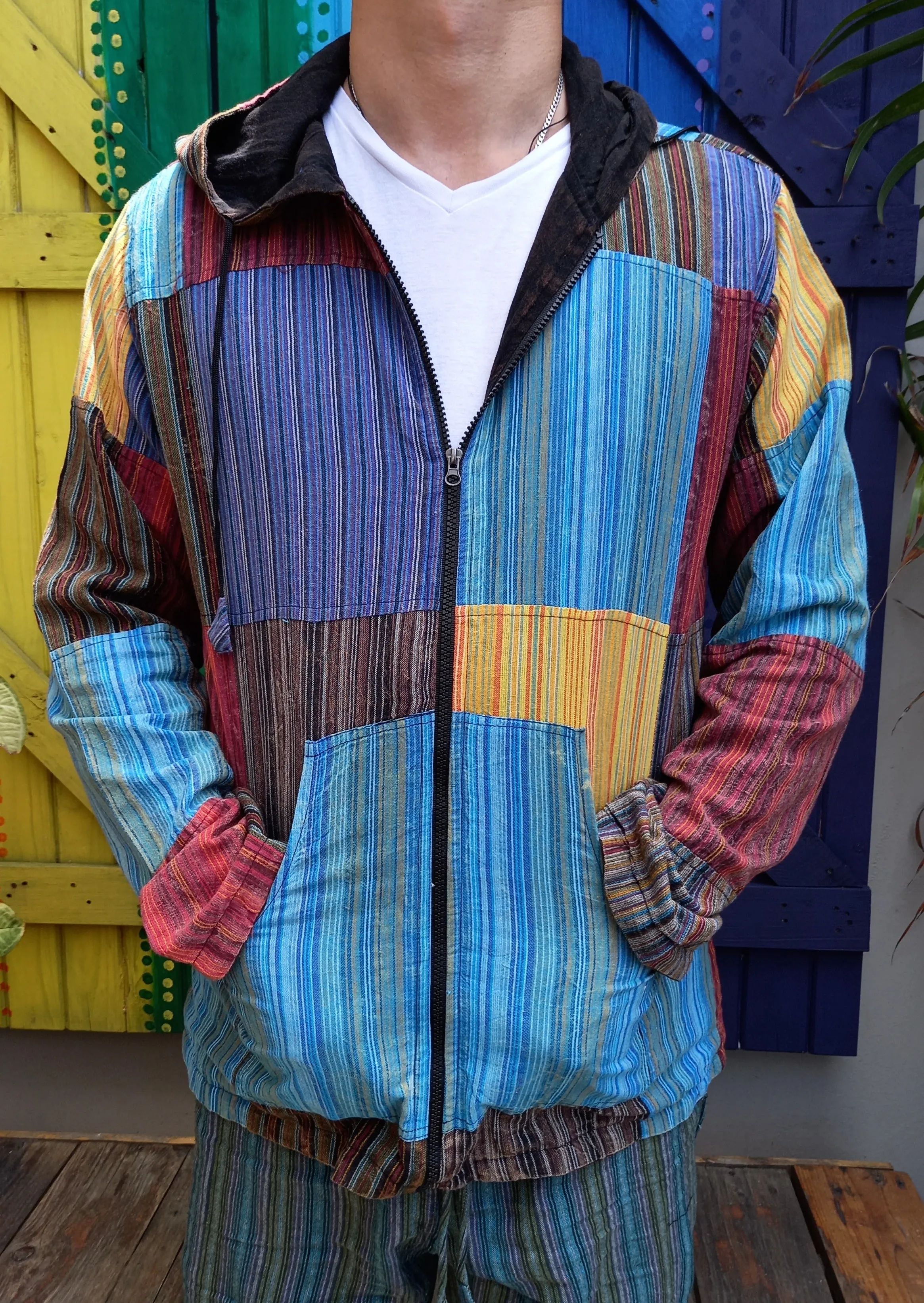 Cotton Unisex Dharke Patchwork Hoodies