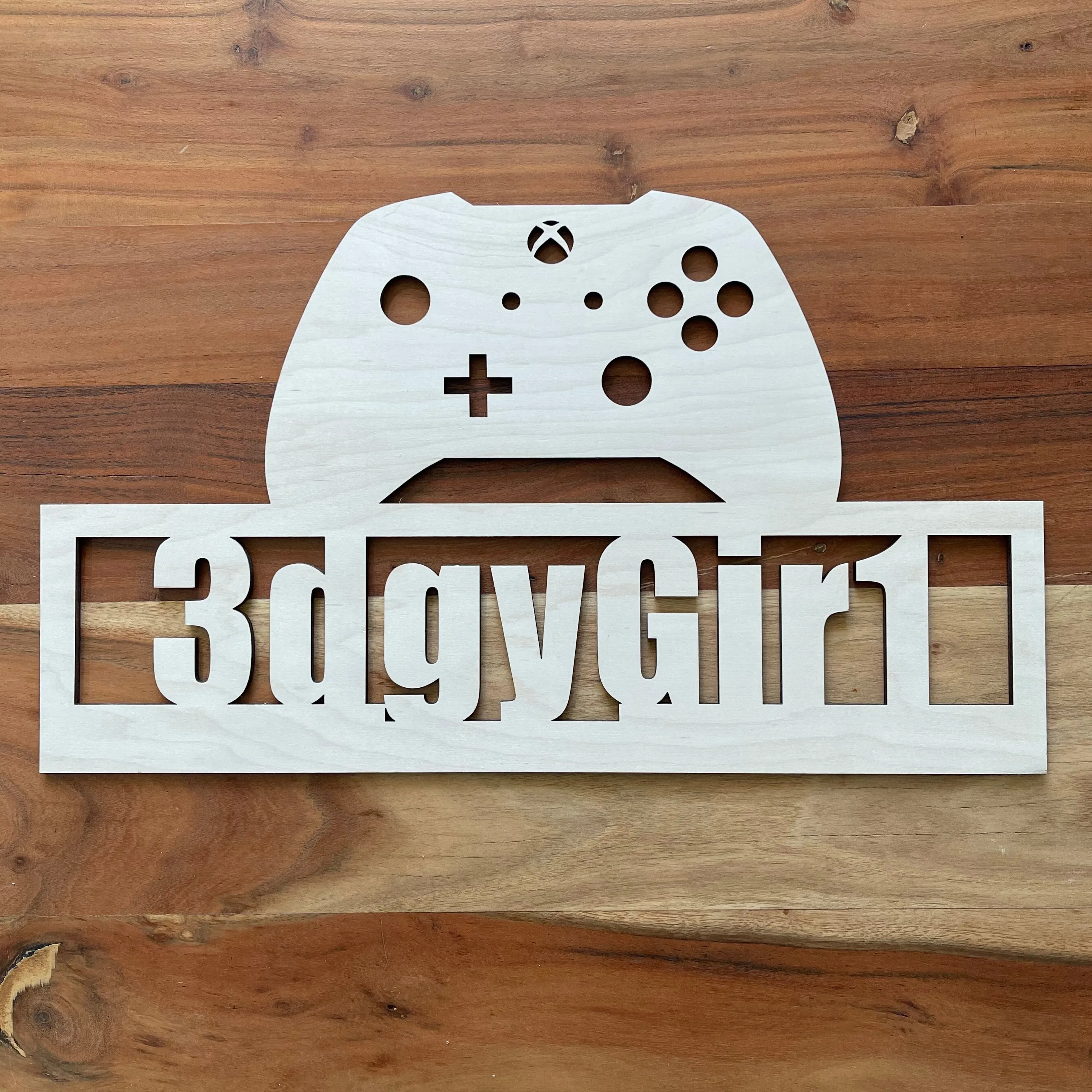 Customizable Xbox inspired Controller Name/Gamertag Sign