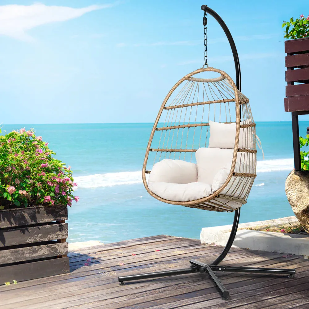 Dreobe Outdoor Wicker Egg Chair - Natural