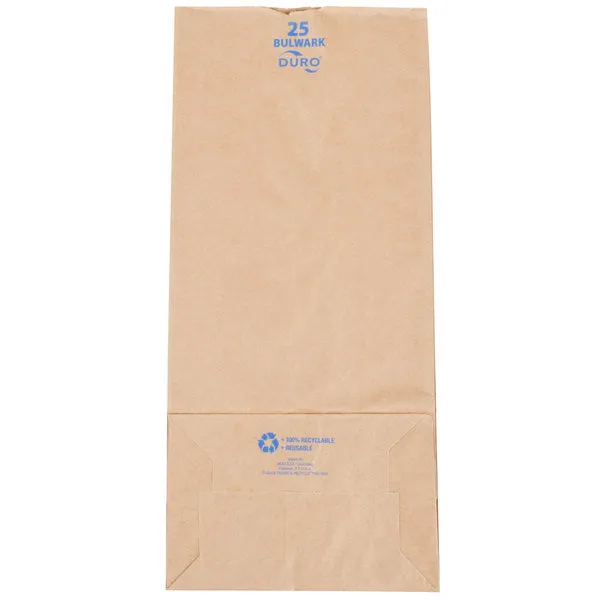 DURO BAG 71020 25# Kraft Bulwark Bag 57# (8.25X5.25X18) 400 BAGS