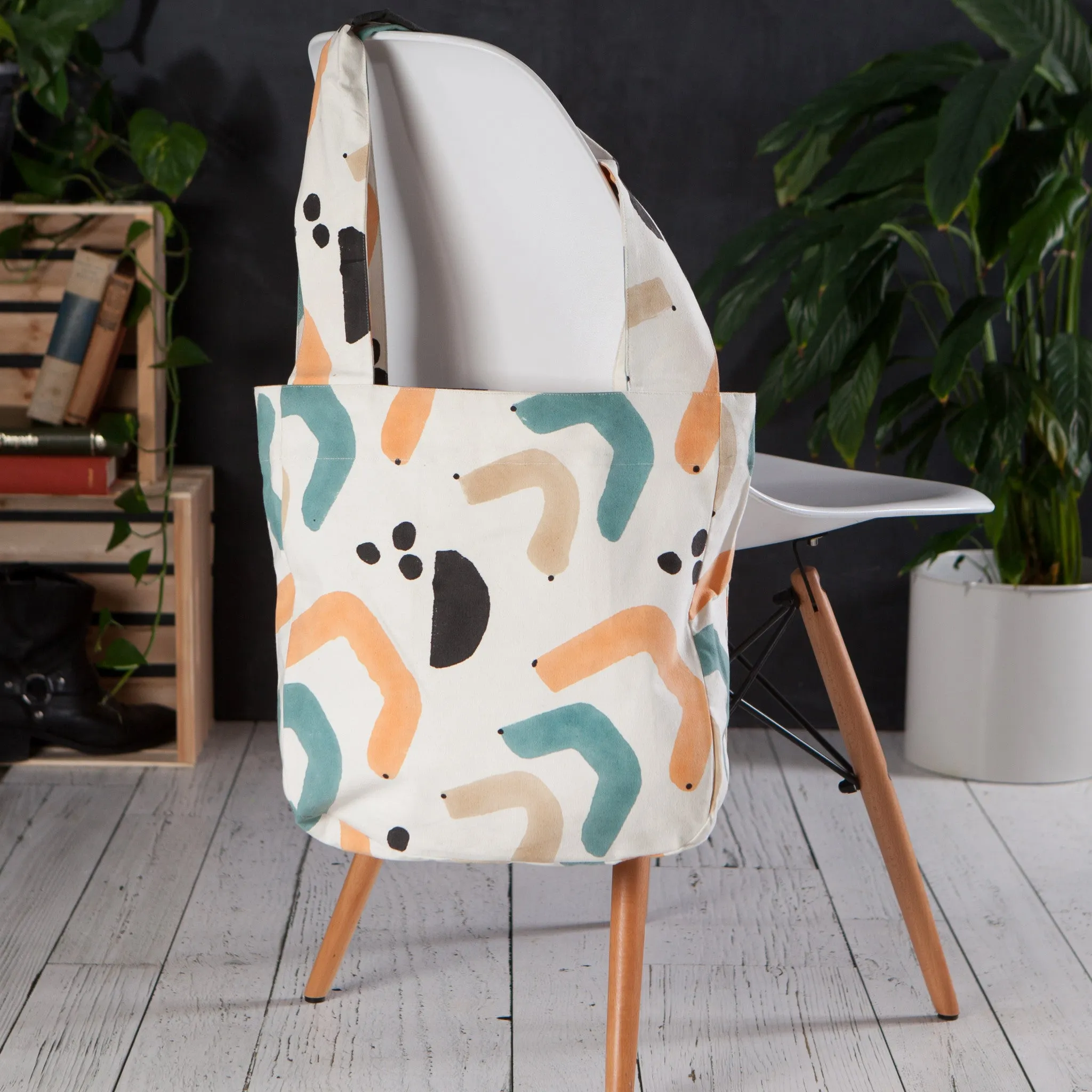 Echo Block Print To and Fro Tote Bag