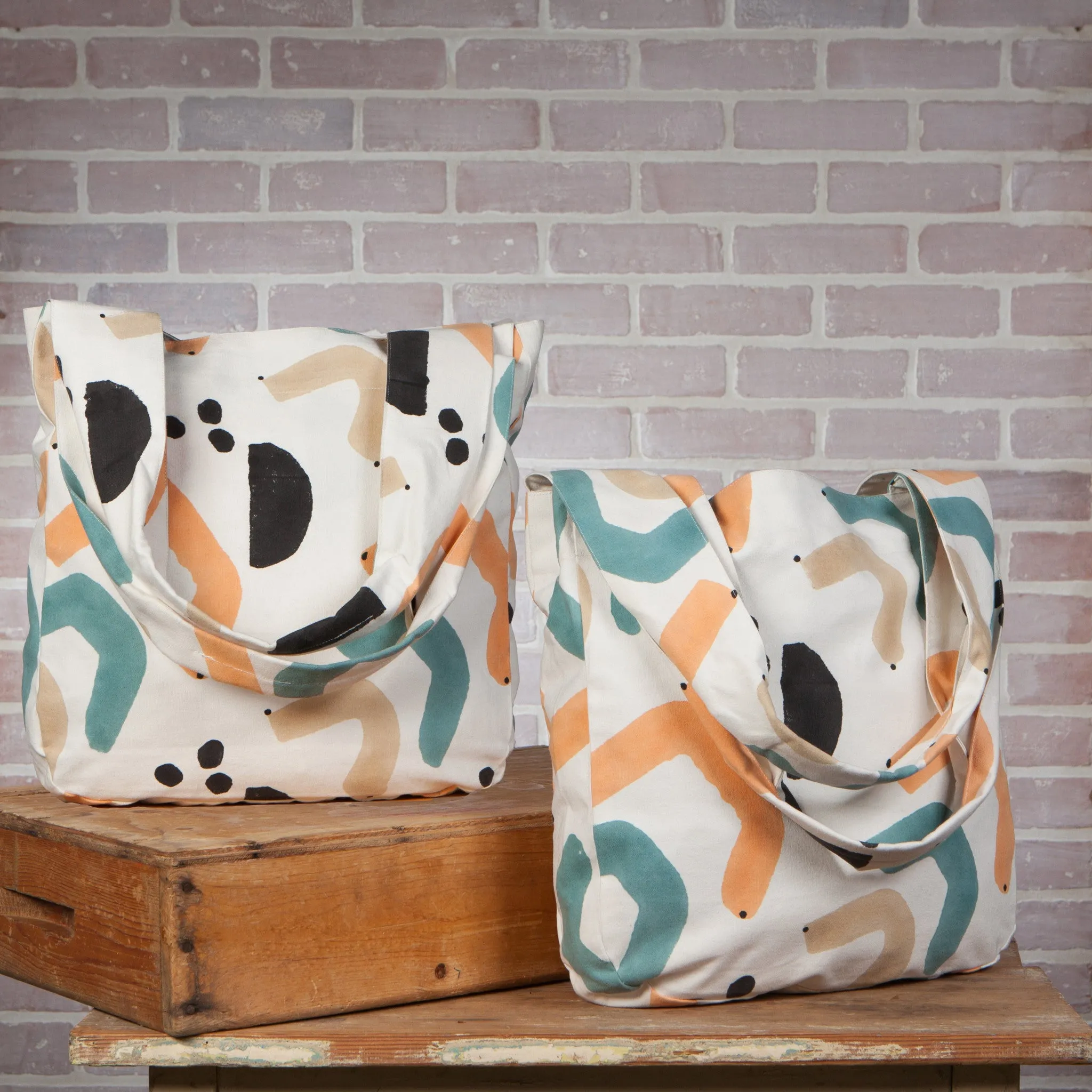 Echo Block Print To and Fro Tote Bag