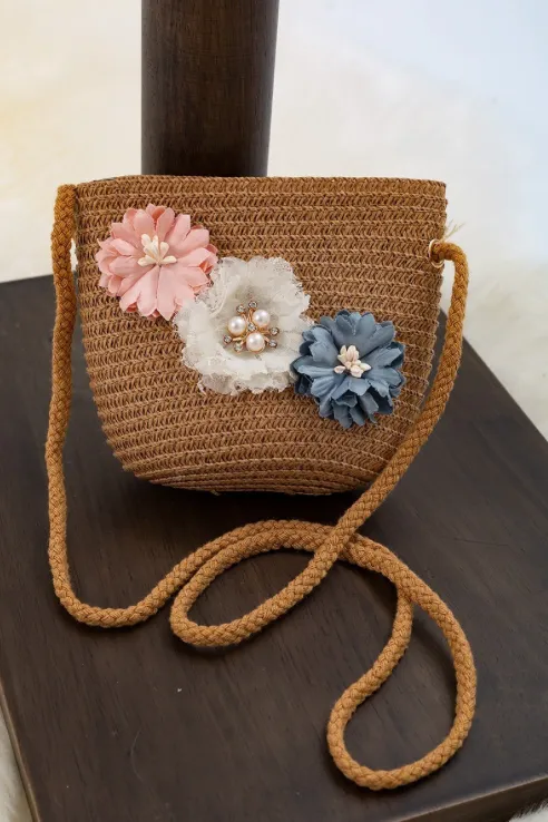 Floppy Straw Hat and Bag Set