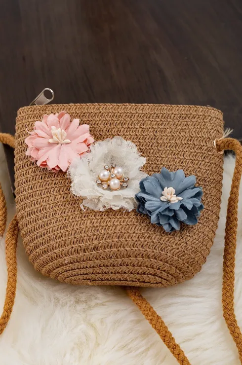 Floppy Straw Hat and Bag Set