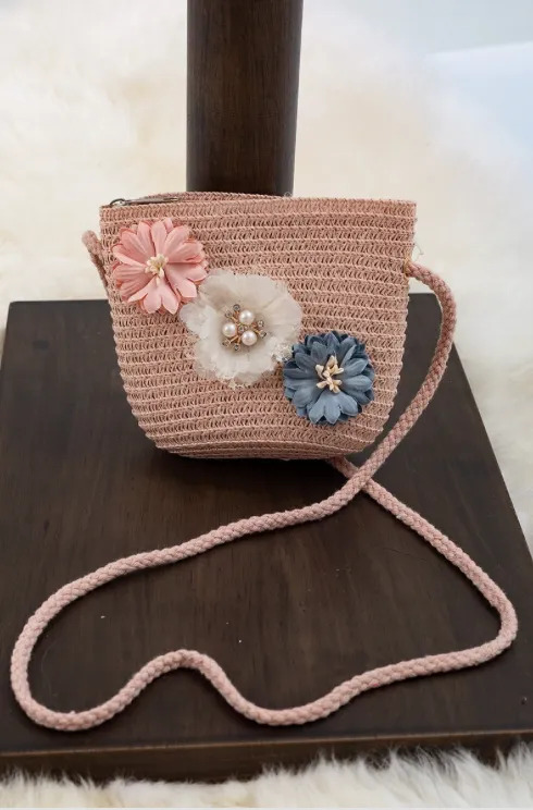Floppy Straw Hat and Bag Set