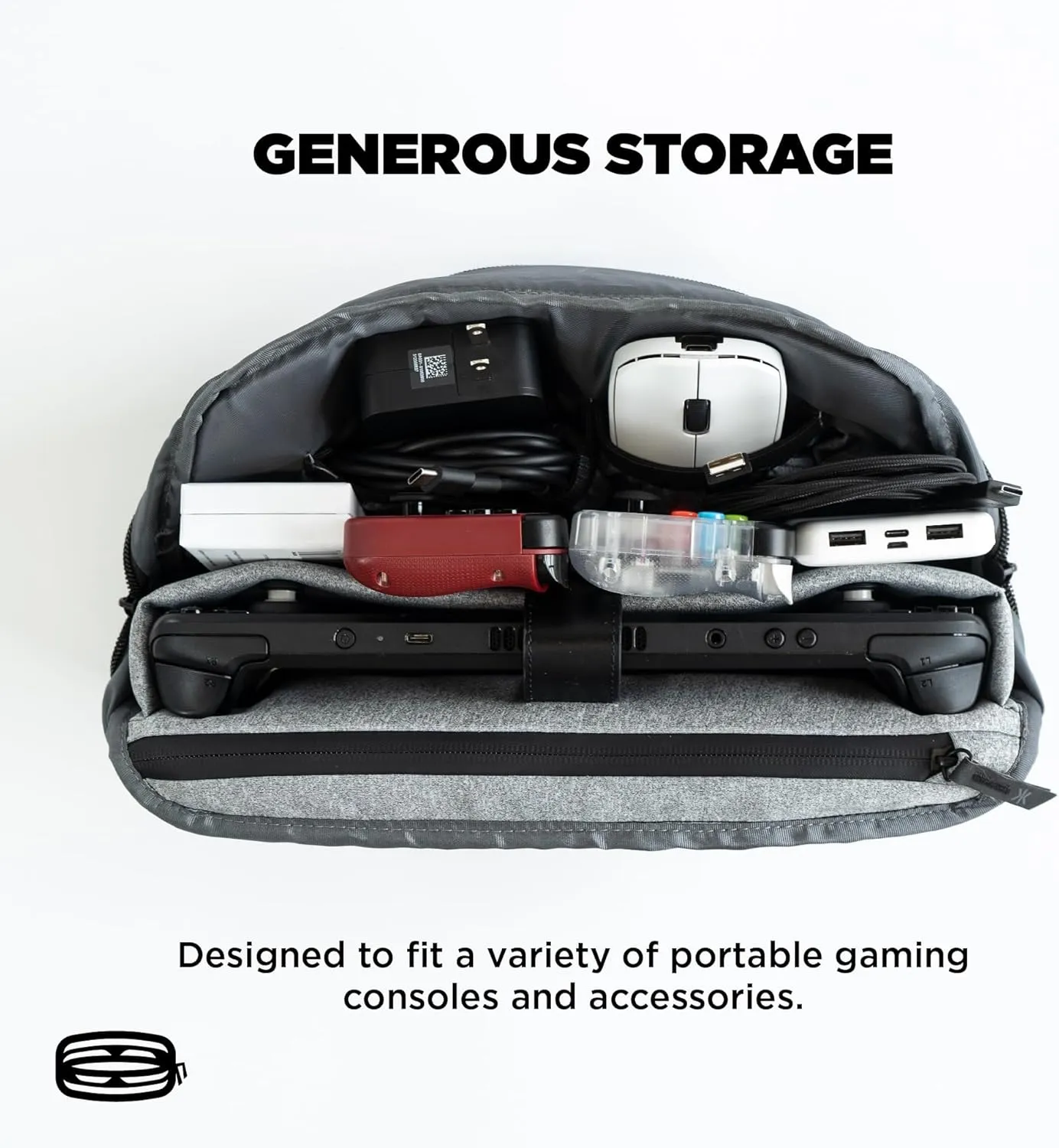 Gear Bag Protective Carry Case - Gaming Bag for Nitro Deck/Steam Deck/Playstation Portal/Nintendo Switch Accessories