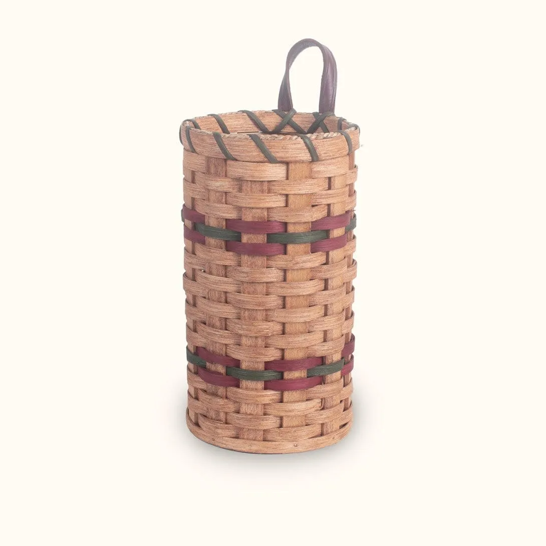 Grocery Bag Holder | Amish Wicker Plastic Bag Storage & Dispenser