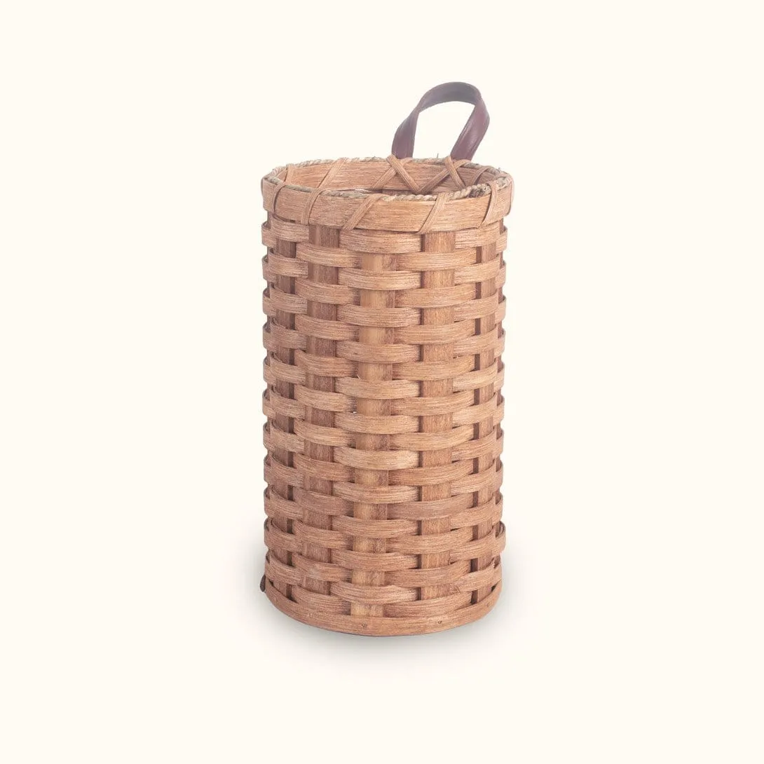 Grocery Bag Holder | Amish Wicker Plastic Bag Storage & Dispenser