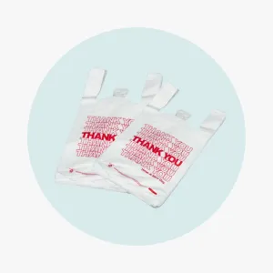 Heavy Duty T Shirt Bags Extra Large 20 mic - White