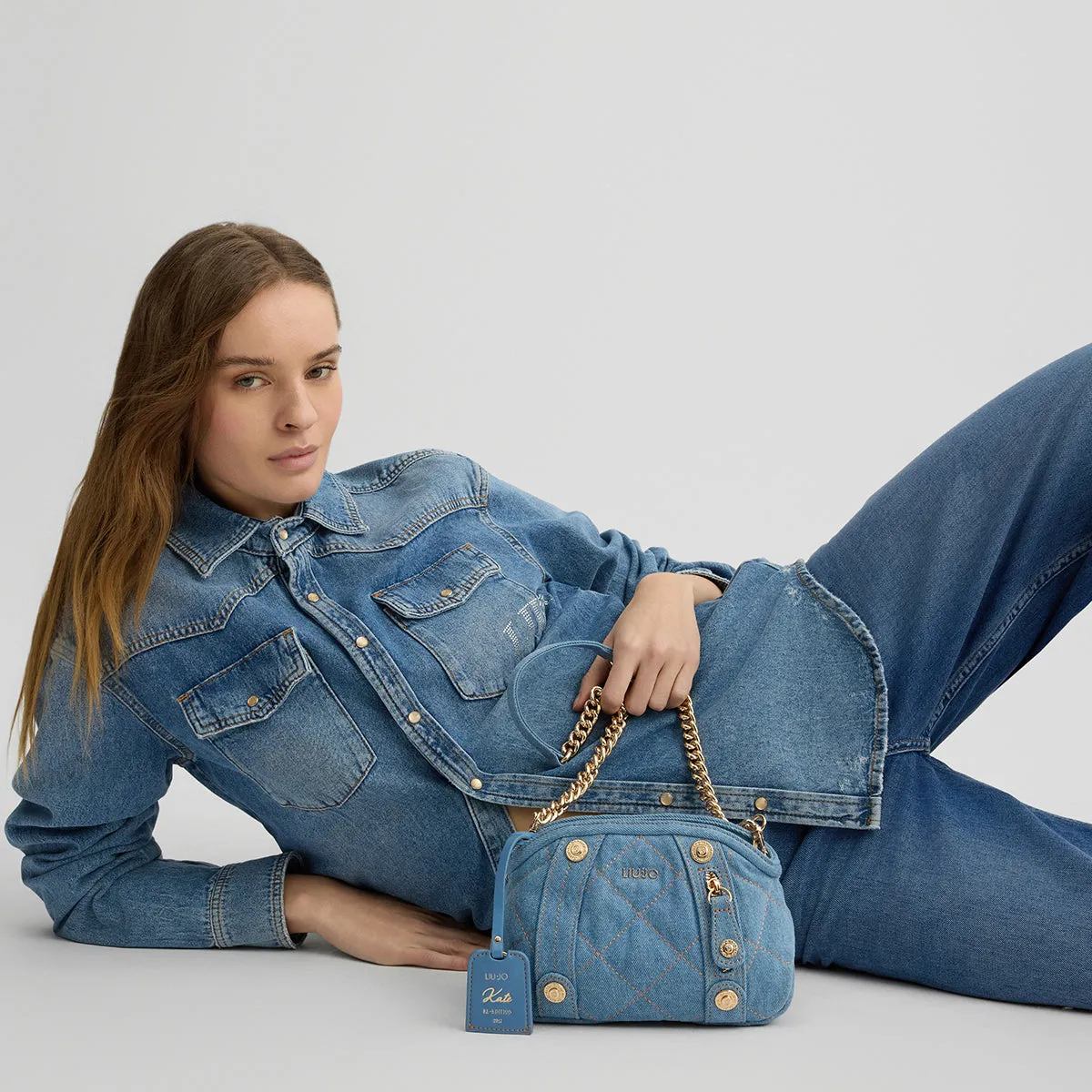 Liu Jo - Tracollina matelassé Denim - AA5257D0001 - DENIM