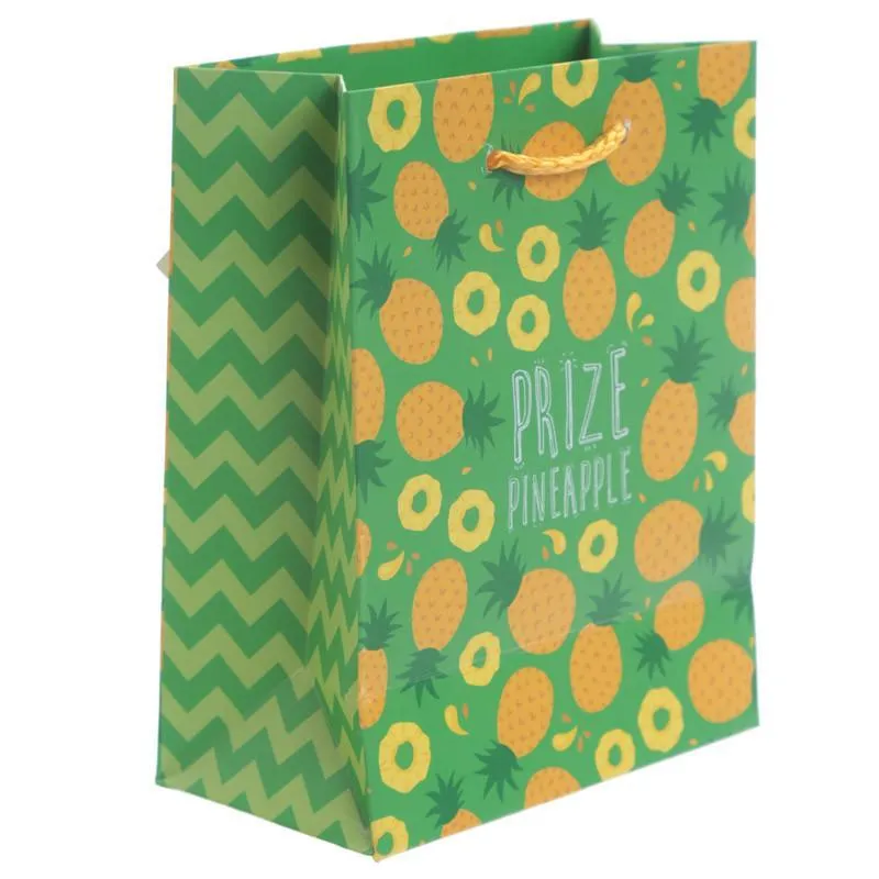 Pack of 6 - Funky Pineapple & Watermelon Party Gift Bags 14 x 6 x 11cm (Pk6)
