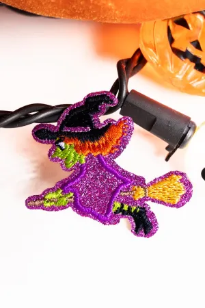 Purple Witch Embroidered Glitter Patch