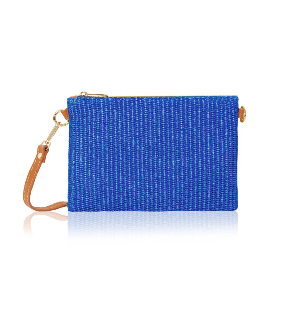Raffia Woven Crossbody / Wristlet Bags | Cream
