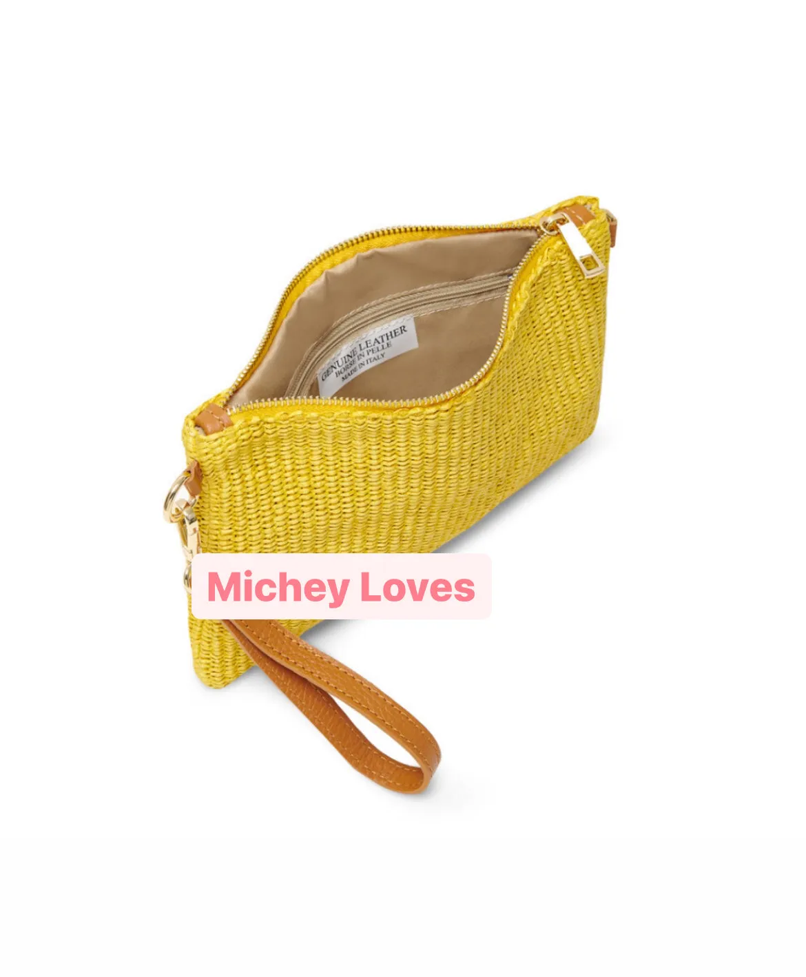 Raffia Woven Crossbody / Wristlet Bags | Cream