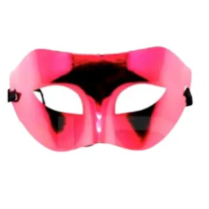 Red Shiny Metallic Plain Colour Party Mask