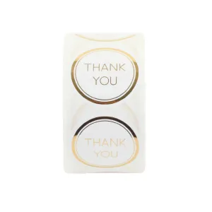 Round Foil Edge Thank You Favor Labels