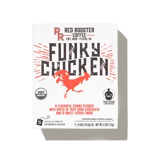 Single Serve Steeped Coffee - Funky Chicken 5pk