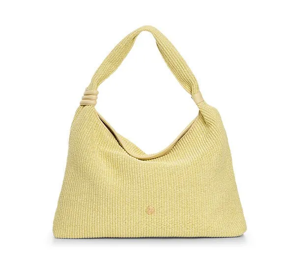 Spetses Straw Hobo Shoulder Bag Yellow