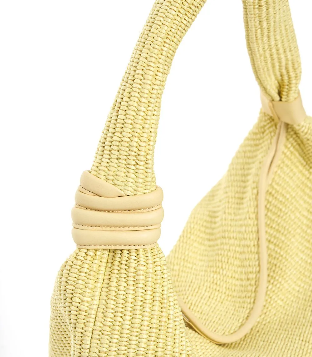 Spetses Straw Hobo Shoulder Bag Yellow