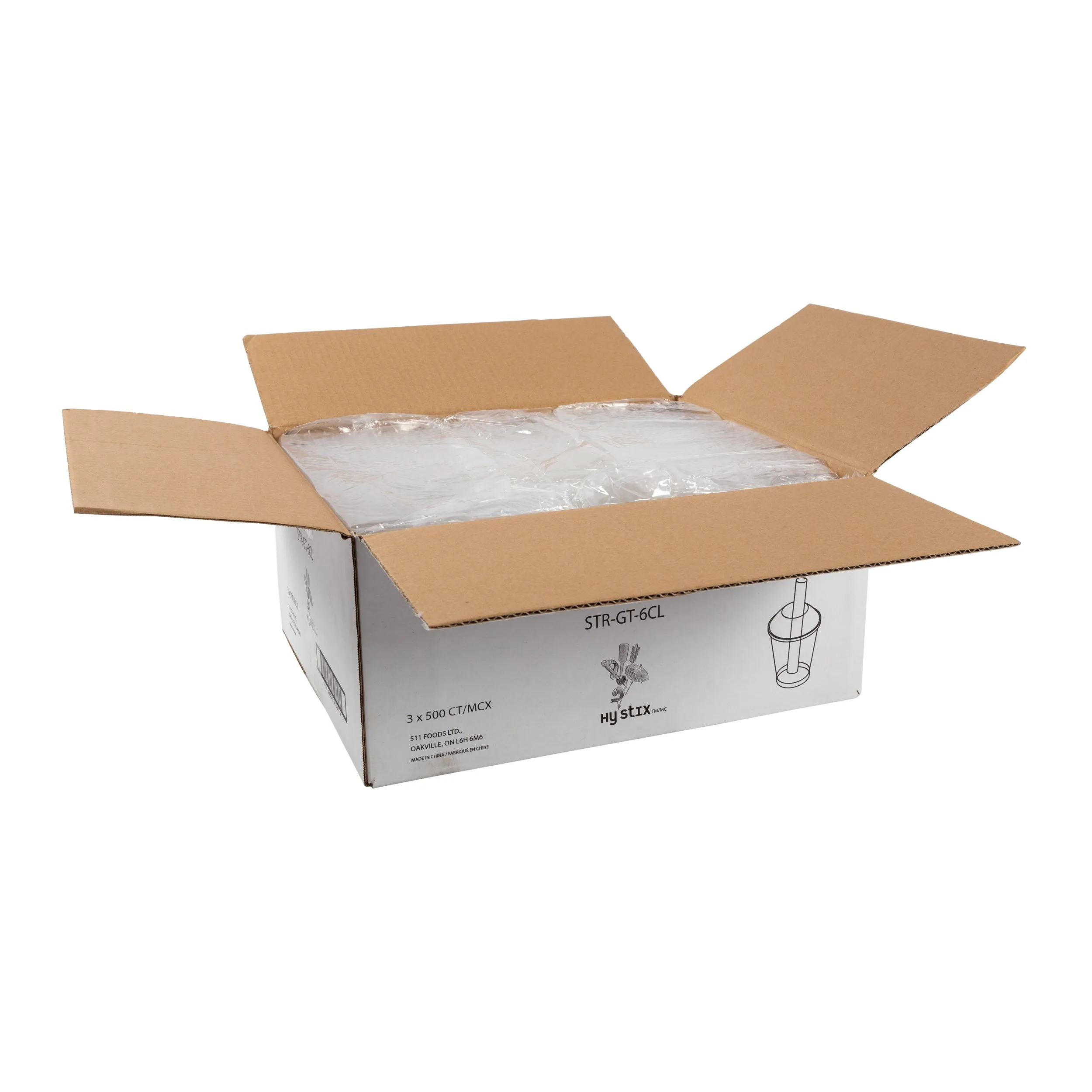 Straw Giant 6" Clear, Case 500x3