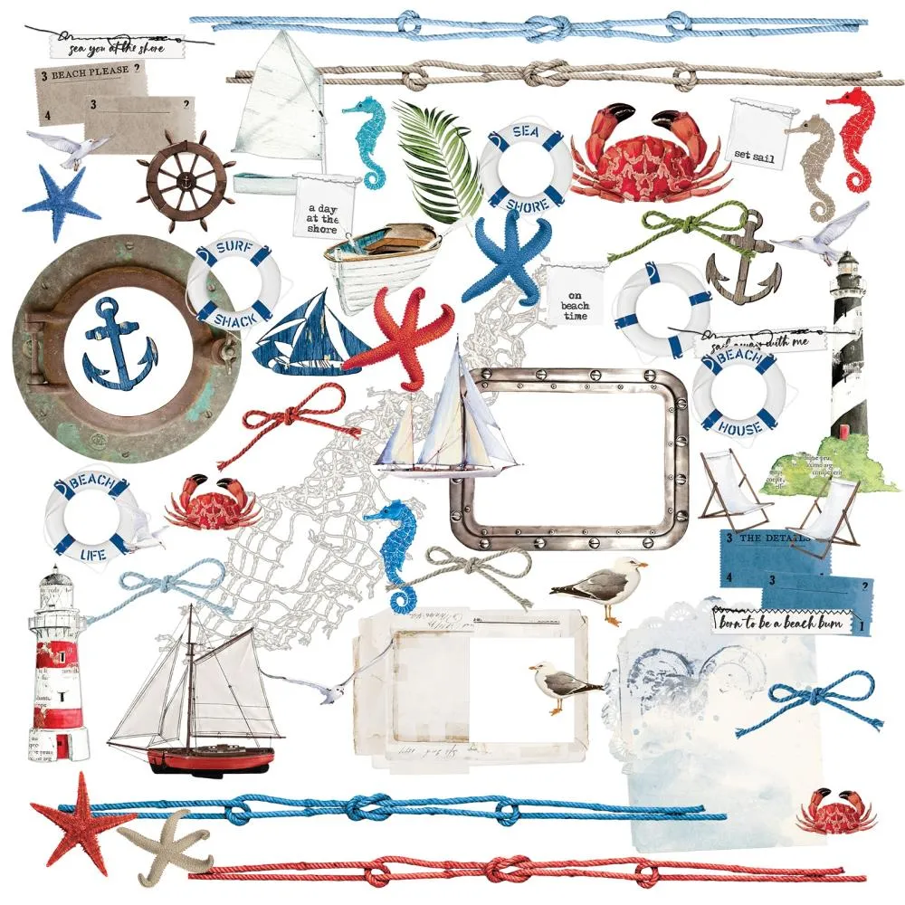 Summer Porch By Sea Mini Laser Cut-Outs {clearance}