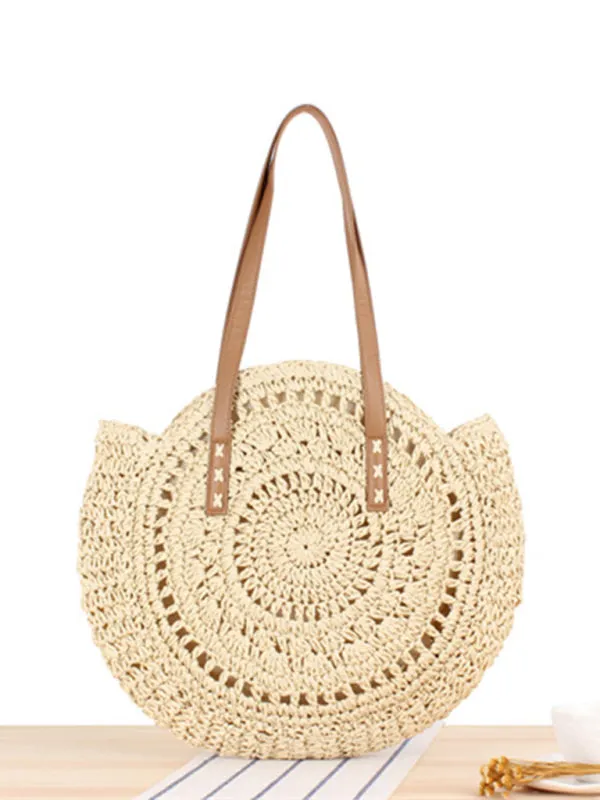 Summer Round Straw Shoulder Bag