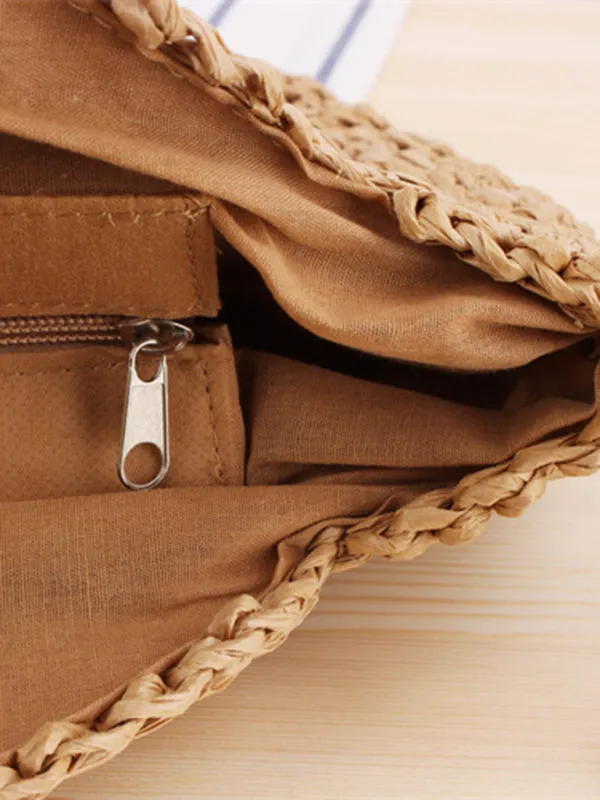 Summer Round Straw Shoulder Bag