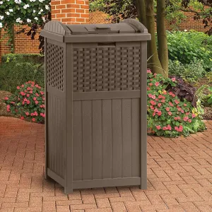 Suncast® GHW1732 Resin Wicker Trash Hideaway, Java Color