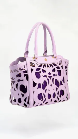 The Grace Cage "Palm Beach" Tote - Lavender
