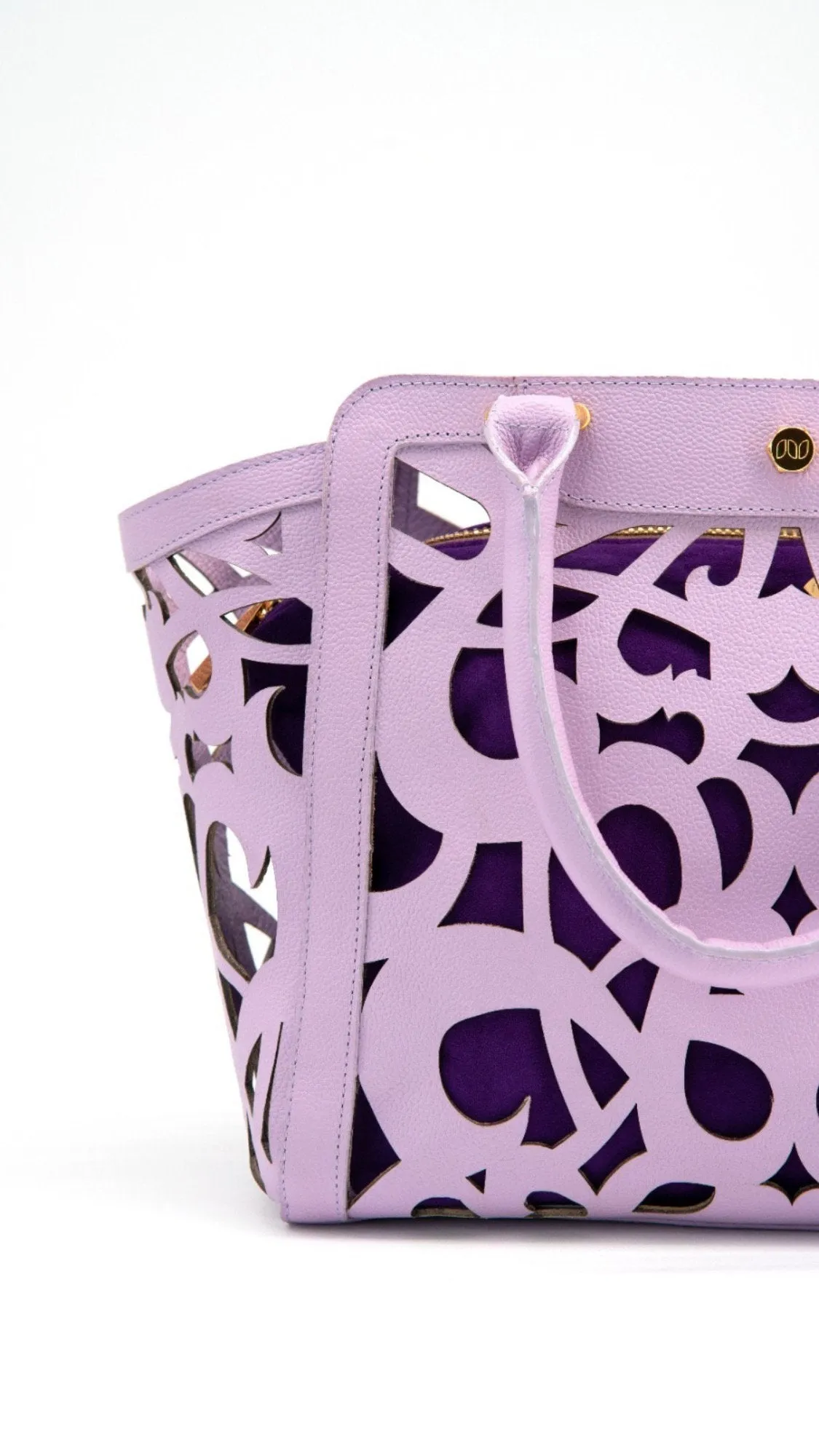 The Grace Cage "Palm Beach" Tote - Lavender
