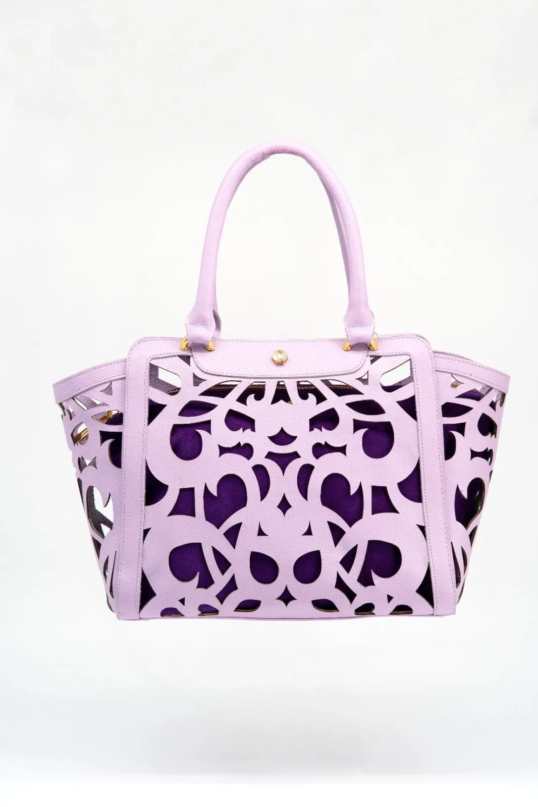 The Grace Cage "Palm Beach" Tote - Lavender