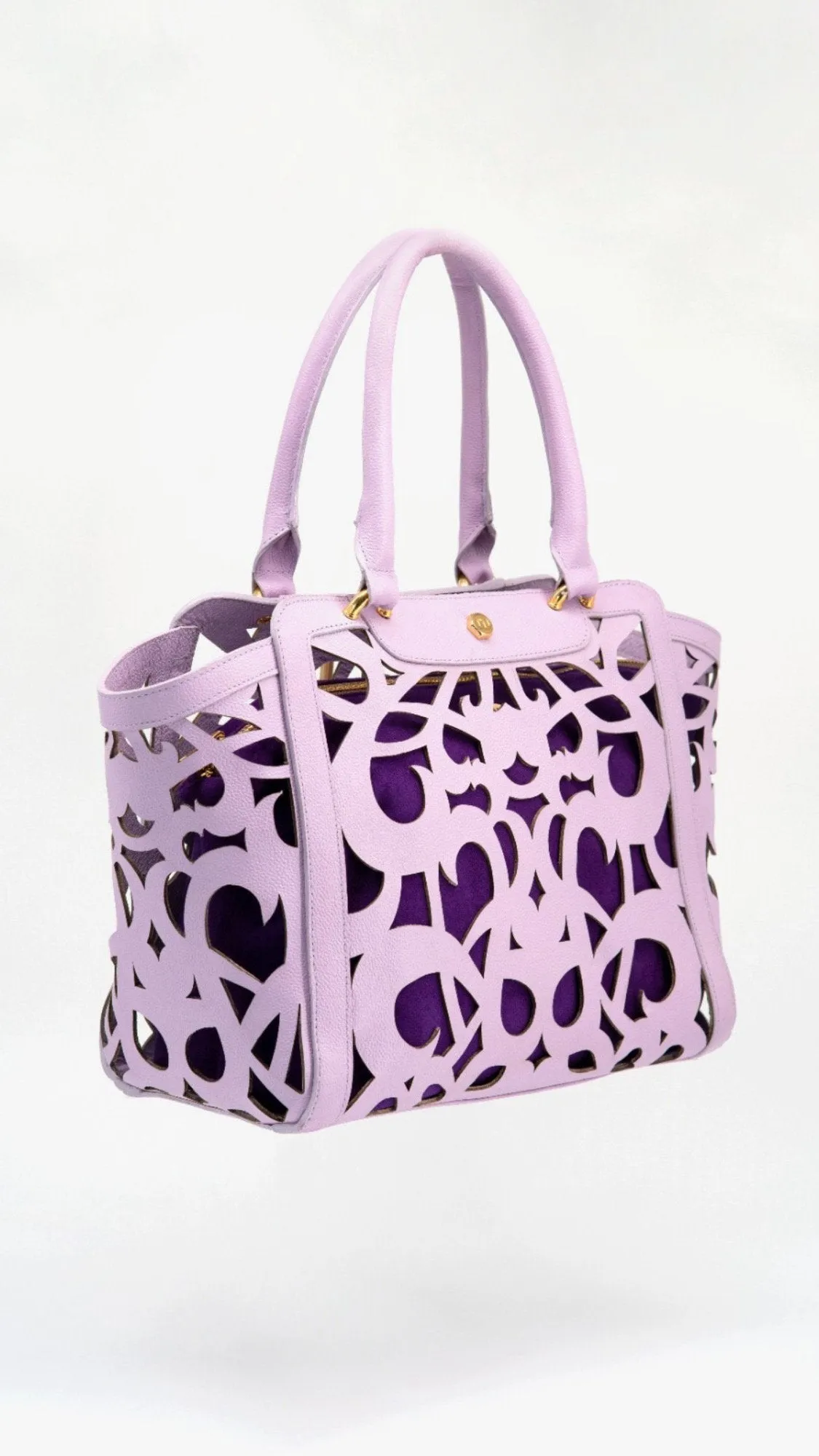 The Grace Cage "Palm Beach" Tote - Lavender
