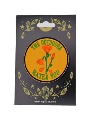 The Outdoors Hates You Iron-On Patch