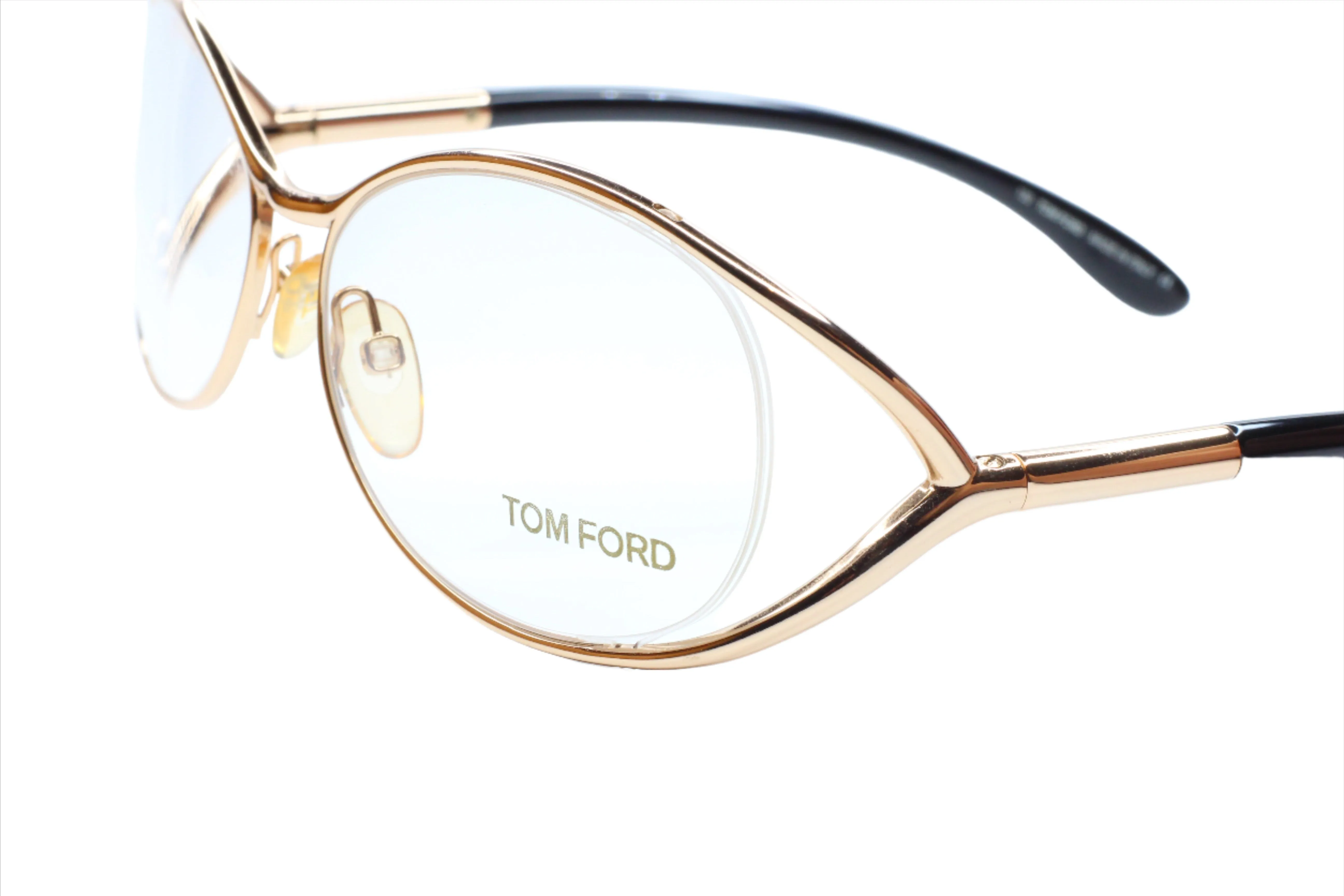 Tom Ford TF5059 772 Gold Black Oval Designer Italy Eyeglasses 56mm