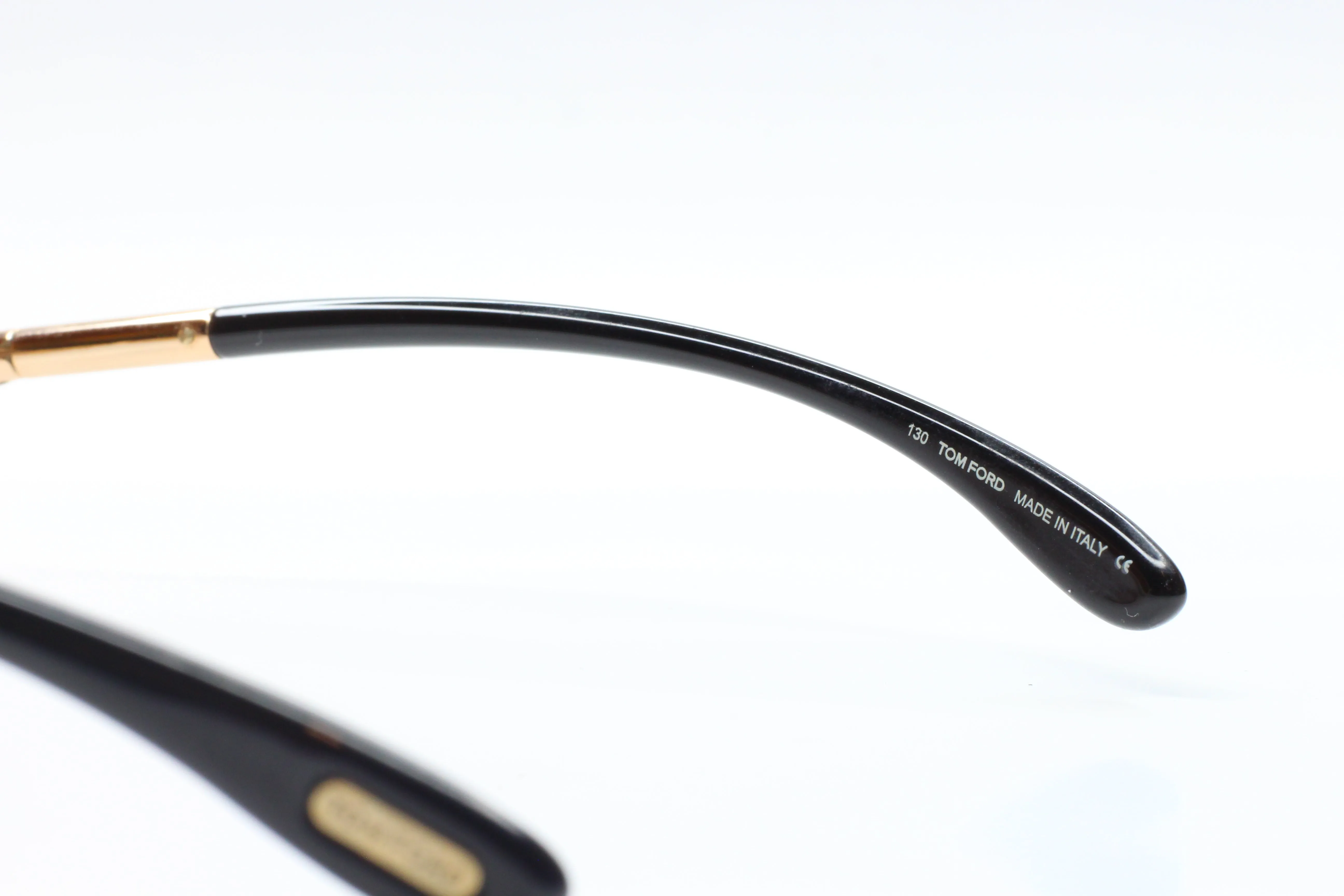 Tom Ford TF5059 772 Gold Black Oval Designer Italy Eyeglasses 56mm