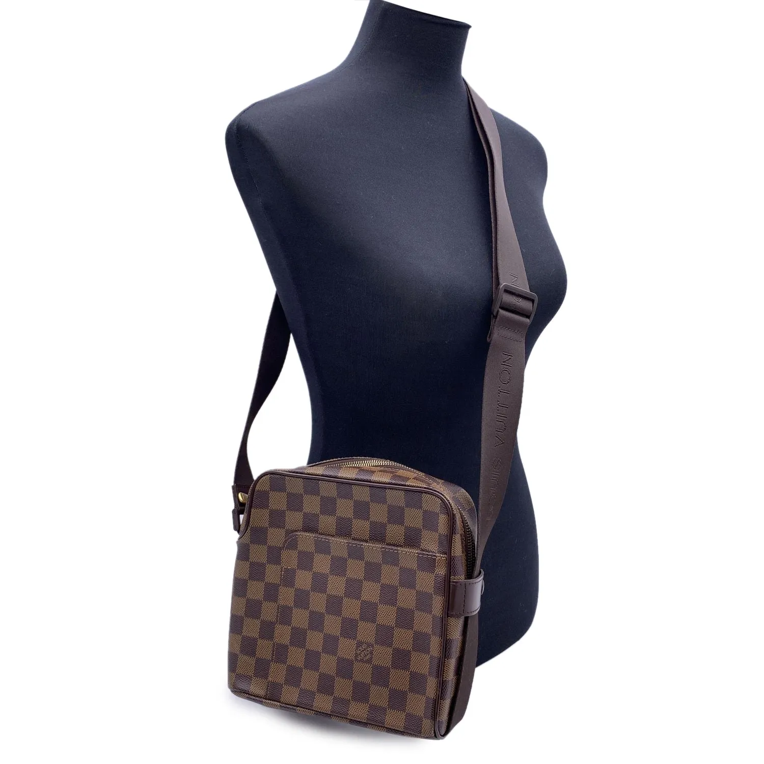 Trendy Inspired Louis Vuitton Damier Ebene Canvas Olav Pm Messenger Bag N41442