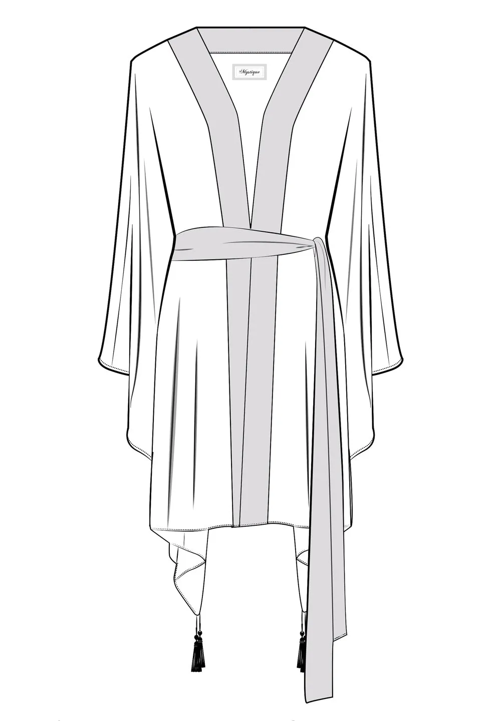 Tulum – Tribal Kimono Skull (Neon Orange)