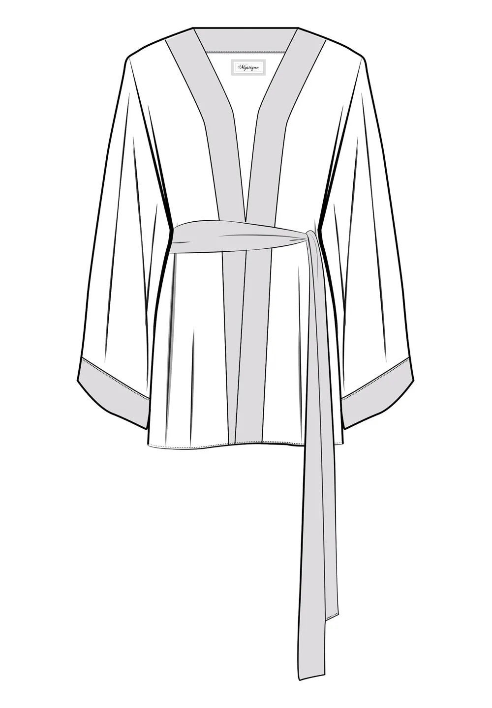 Tulum – Tribal Kimono Skull (Neon Orange)
