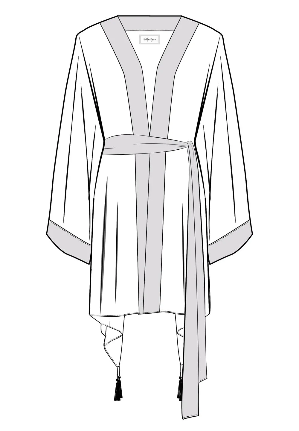 Tulum – Tribal Kimono Skull (Neon Orange)