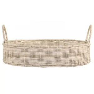 Wicker Tray with Wicker Handles