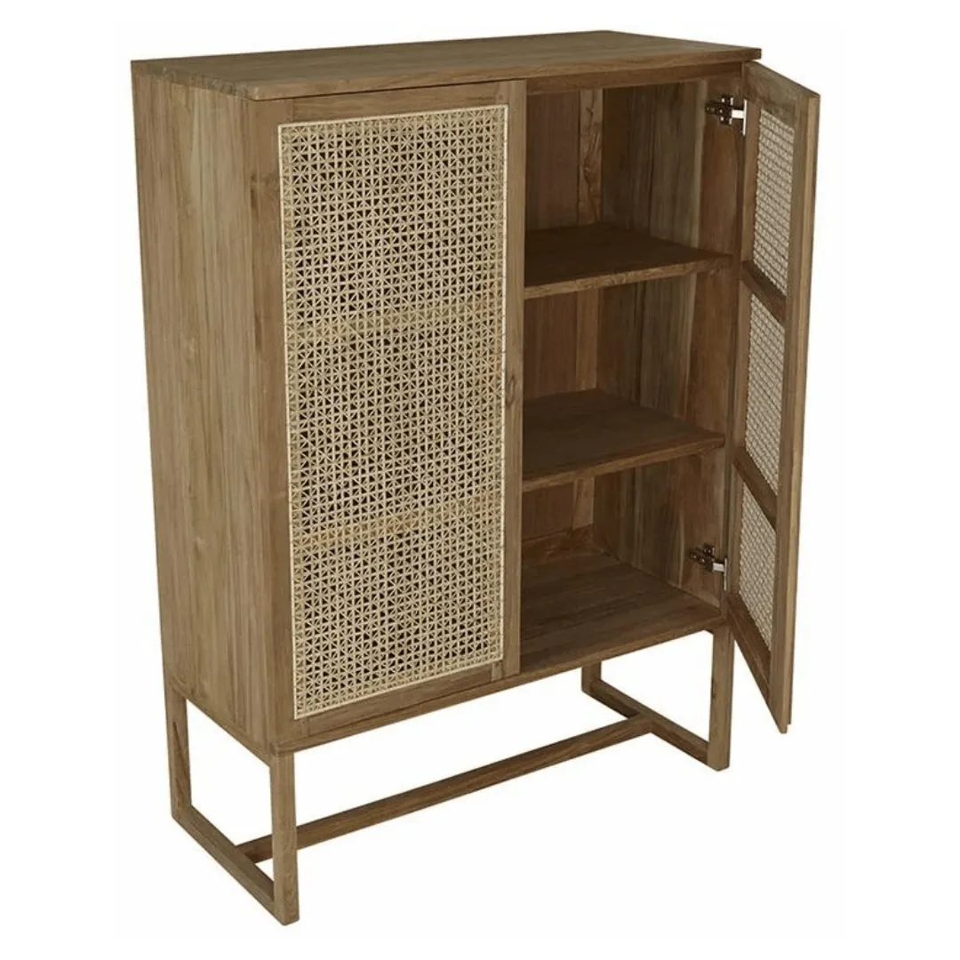 Willow Woven Storage Unit | Teak