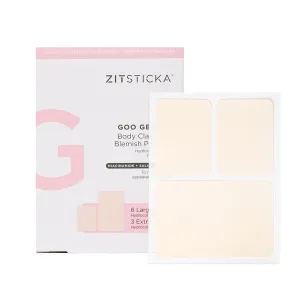 ZitSticka Pimple Patches for Face and Body, Hydrocolloid Patches to Cover Zits & Blemishes, Acne Patches or Zit Spot Stickers, Body Blemish Patch (GOO GETTER BODY PATCH 9 Pack)